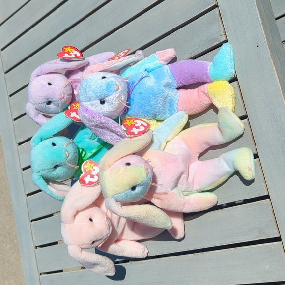 Original Beanie Baby Set of Five Rabbits - Picture 1 of 6